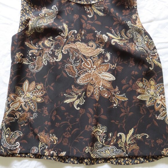 Liz Claiborne reversible black and brown shell blouse - Picture 3 of 7